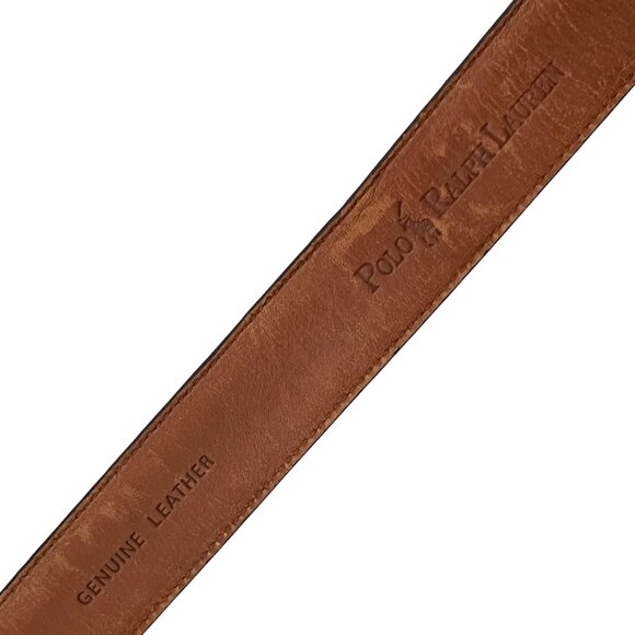 POLO RALPH LAUREN Croco emboss leather belt sz 38 - Picture 4 of 5